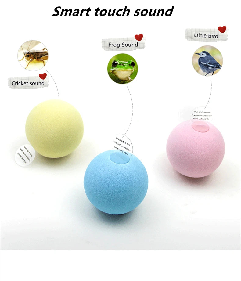 Interactive Smart Cat Ball | Automatic Rolling Plush Toy