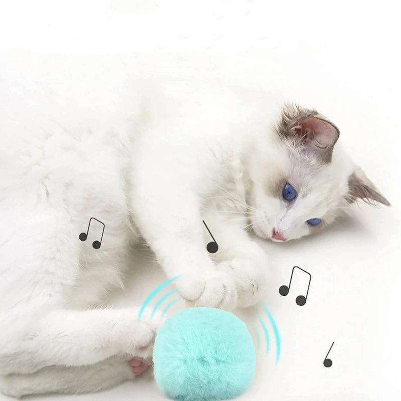 Interactive Smart Cat Ball | Automatic Rolling Plush Toy