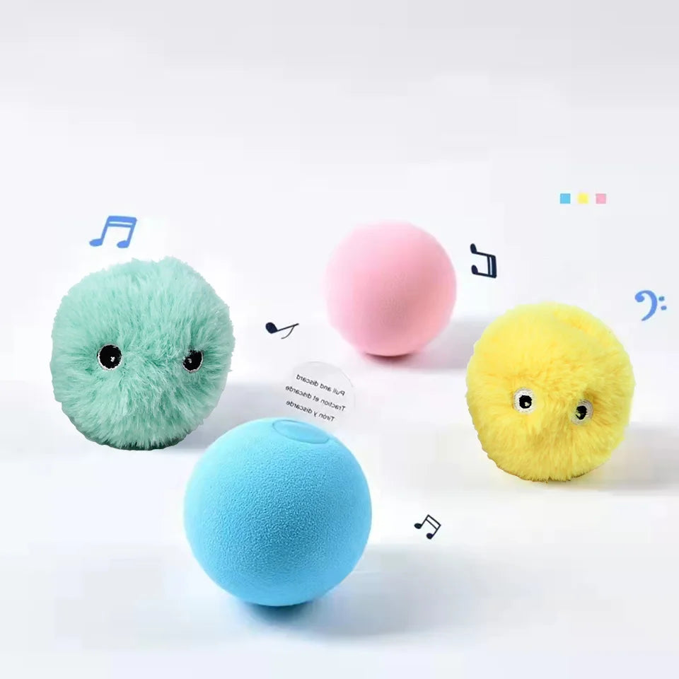 Interactive Smart Cat Ball | Automatic Rolling Plush Toy