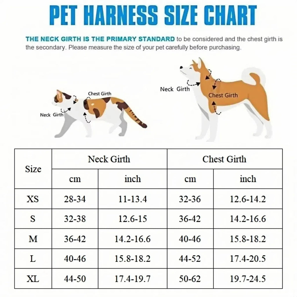Reflective Pet Harness & Lead Set | Adjustable Dog & Cat Walking Vest