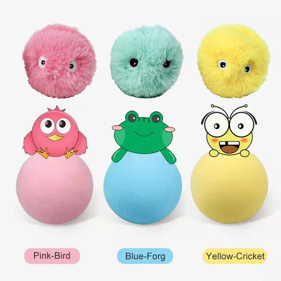 Interactive Smart Cat Ball | Automatic Rolling Plush Toy