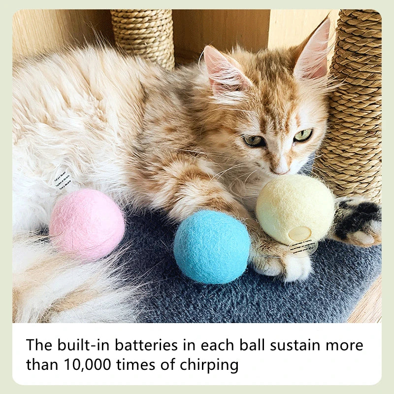Interactive Smart Cat Ball | Automatic Rolling Plush Toy