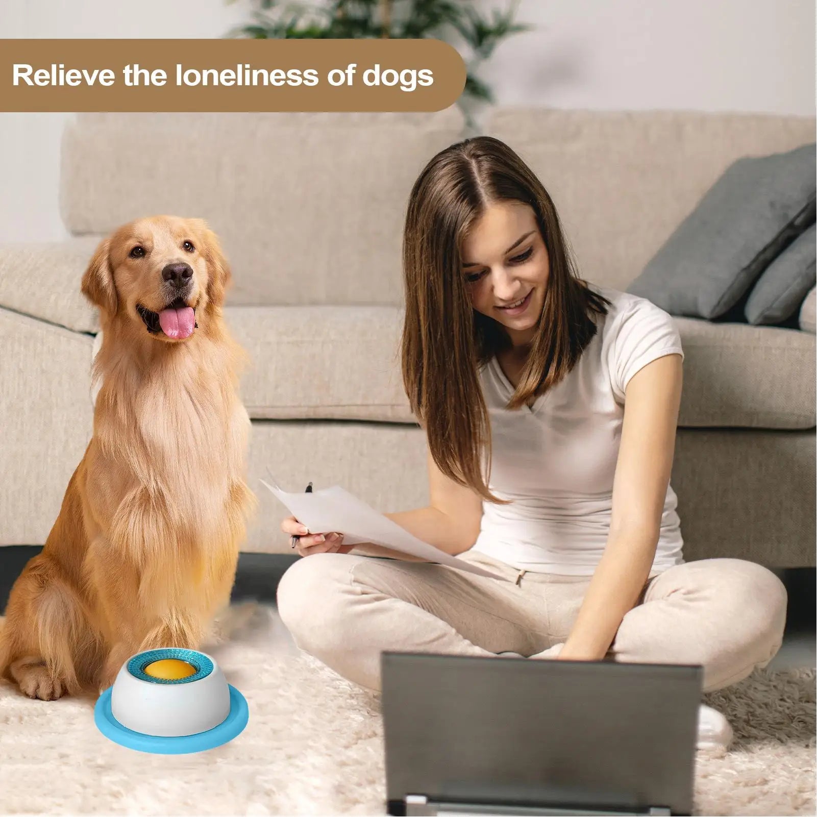 Interactive Dog Treat Puzzle Bowl