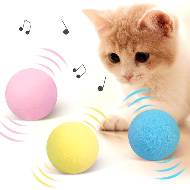 Interactive Smart Cat Ball | Automatic Rolling Plush Toy