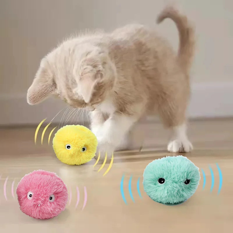 Interactive Smart Cat Ball | Automatic Rolling Plush Toy